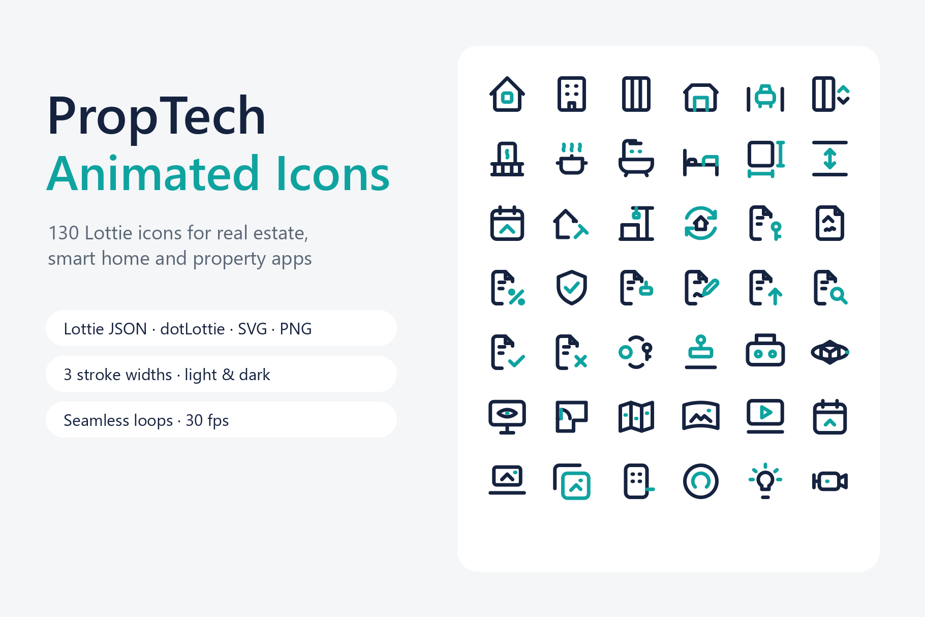 PropTech Animated Icons preview